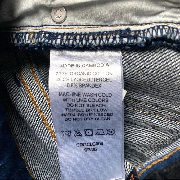 Quince Bella Stretch Relaxed Straight Jeans Stormy Blue Wash US 24 Sustainable - Picture 8 of 10